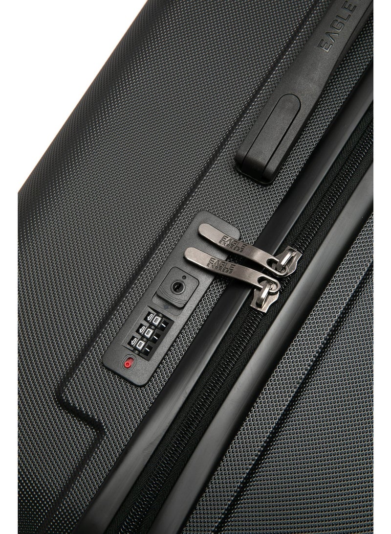 ايجل اكسبريس إيجل إكسبريس سوبيريور حقيبة سفر مقصورة 20 بوصة - أسود - صلبة ضد الخدش بـ 4 عجلات - غطاء حماية مجاني - ضمان لمدة عام - Image 3