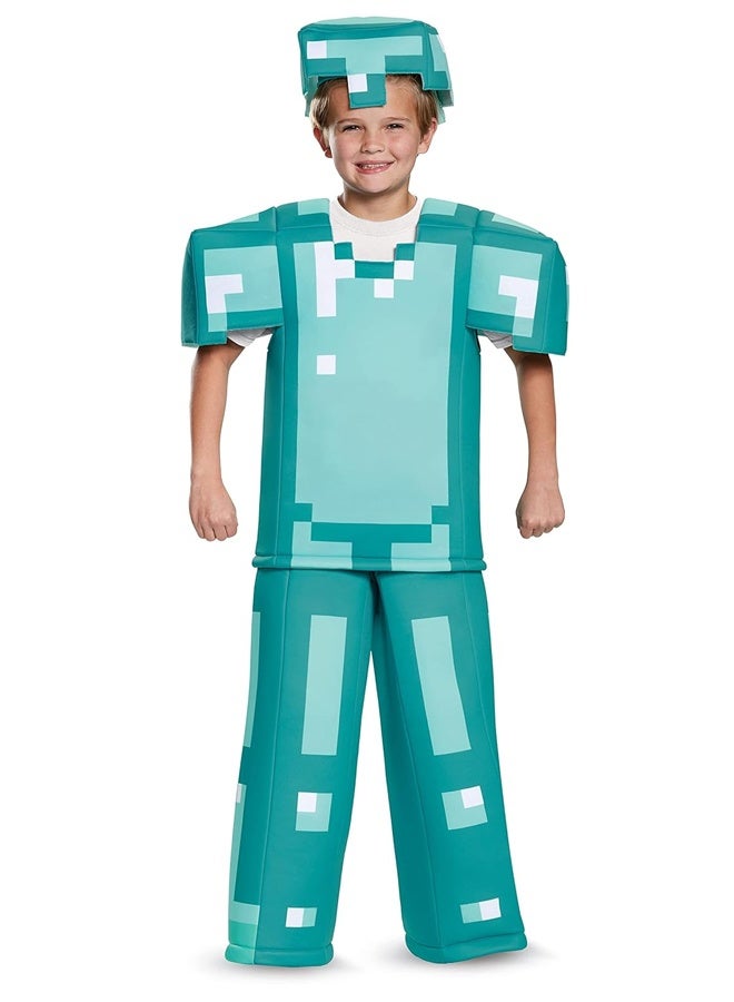 لعبة ستيف كوسبلاي زي مجموعة الأطفال XL - زي رغوة بكسل - لهالوين، كوسبلاي، الحفلات والأحداث الألعاب - يتضمن قبعة + قمة + بنطلون واكسسوارات ذات موضوع شخصية سهلة للارتداء لـ Minecraft - Image 2