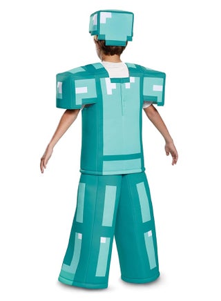 Game Steve Cosplay Costume Set Kids XL - Pixelated Foam Tunic - for Halloween, Cosplay, Parties & Gaming Events - Includes Hat+Top+Pants & Character-Themed Accessories Easy to Wear - view 3