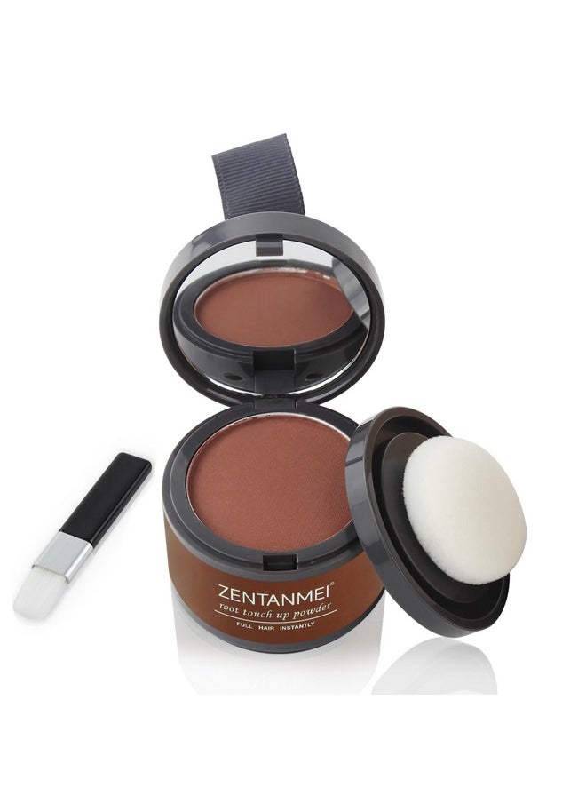 ZENTANMEI ZENTANMEI Root Touch Up Hairline Powder for Women & Men, Gray Hair Cover Up, Hairline Shadow Powder Sweatproof & Windproof, 0.14 oz Root Cover Up for Thinning Hair (Red Brown, 0.14)  - Image 1