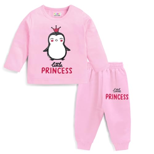 Kuchipoo Baby Girl Regular Fit Cotton Printed T-Shirts and Pyjamas Set (KUC-PSUT-122, 6-12 Months, Multi-Colored) - Image 3