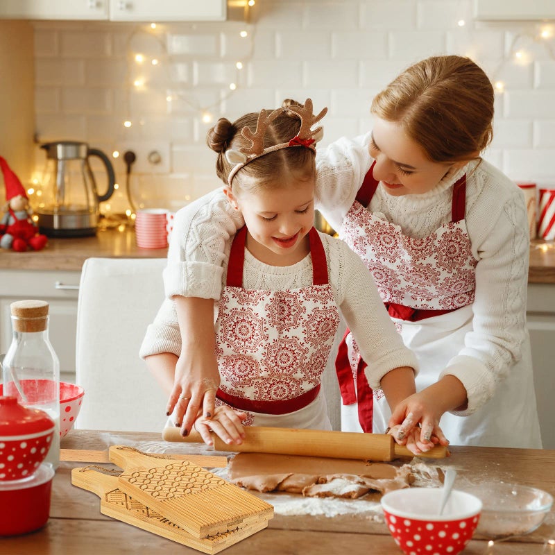 Tessco 4 Pieces Gnocchi Board Gnocchi Pasta Board Wood Gnocchi Board Gnocchi Maker Garganelli Pasta Board Set with Rolls Pasta Making Tools for Pasta Maker Pasta Board Gnocchi Roller Kitchen Gift Ideas - Image 5