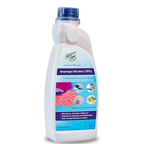 Cleansol Isopropyl Alcohol For Cleaning 70% Solution – 1 Litre | Multipurpose Disinfectant Liquid for Surface, Equipment Sanitization - Image 2