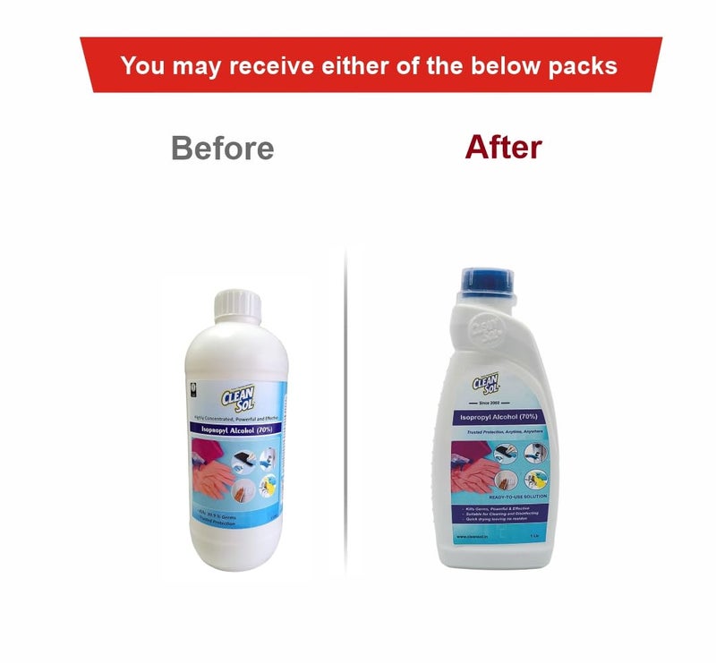 Cleansol Isopropyl Alcohol For Cleaning 70% Solution – 1 Litre | Multipurpose Disinfectant Liquid for Surface, Equipment Sanitization - Image 3