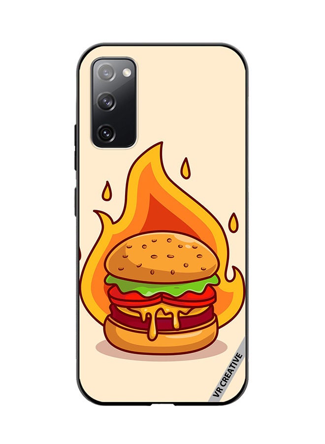 VR CREATIVE Protective Case Cover For Samsung Galaxy S20 FE 5G Burger Cheese Design Multicolour - Image 1