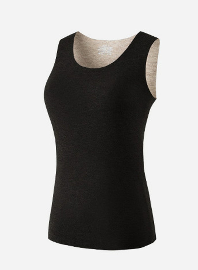 Loquat Tank Tops for Women Thermal Vest Warm Tank-Top Sleeveless Camisole Lingerie Sleeveless Top Thermal Underwear Winter Cold Weather Black