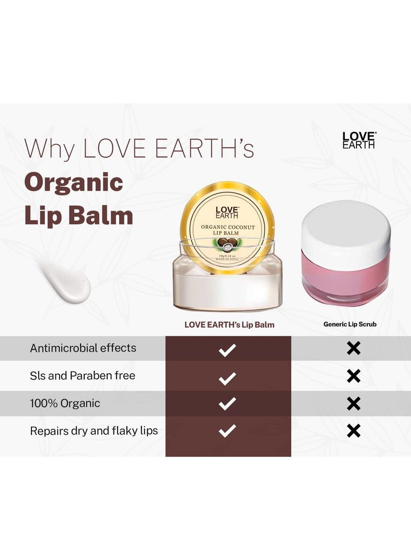 حب الارض بلسم شفاه جوز الهند للشفاه الجافة والمتشققة، مرطب شفاه أيورفيدي مع فيتامين E وزبدة الشيا وزبدة الكاكاو 10 جم - Image 5