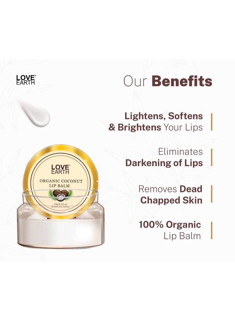 حب الارض بلسم شفاه جوز الهند للشفاه الجافة والمتشققة، مرطب شفاه أيورفيدي مع فيتامين E وزبدة الشيا وزبدة الكاكاو 10 جم - Image 2