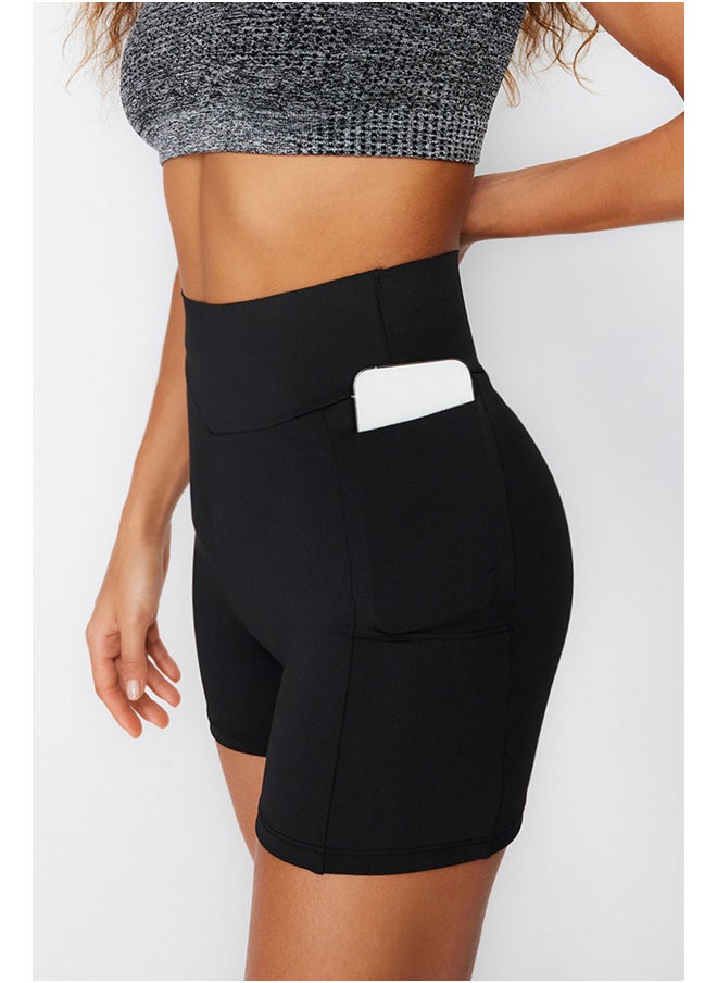 trendyol Black 2.Extra Abdomen Collector and Short Knitted Sports Shorts Leggings with Layer THMSS24TY00013  - Image 3