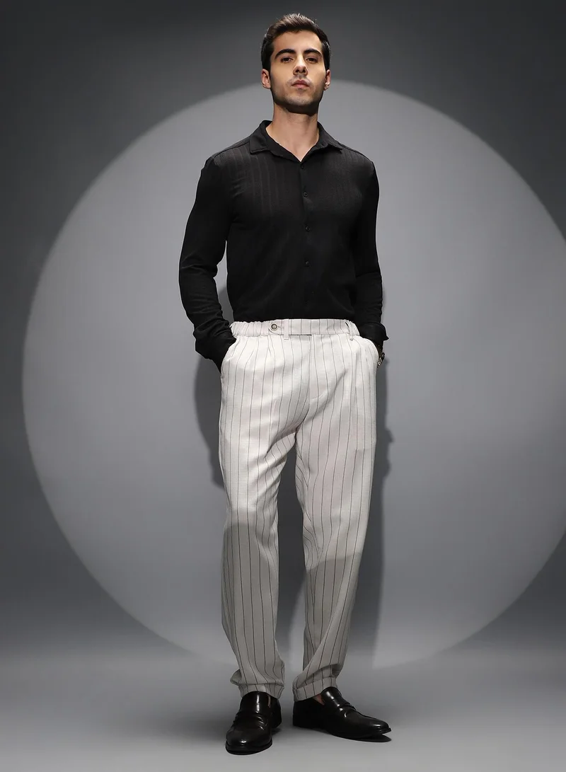 CAHOOT  Lightweight - Pinstripe-Pleated Chino Trousers for Men | Best Price UAE