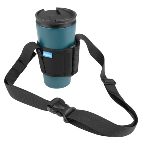 Xxerciz Tumbler Carrier Holder Water Bottle Holder with Adjustable Shoulder Strap Portable Water Bottle Sling for Walking - Image 1