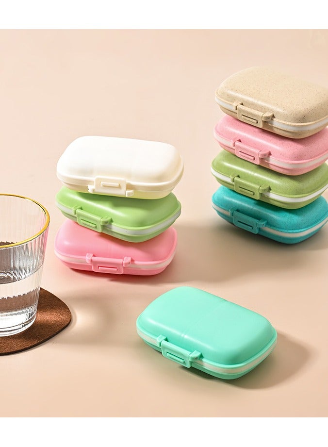 3 قطع 8 شبكات حبوب منع الحمل مربع صندوق حبوب منع الحمل جيب صغير للسفر حبوب منع الحمل المحمولة حالة علبة حبوب الفيتامينات والأدوية صندوق حبوب منع الحمل الأسبوعي - Image 3