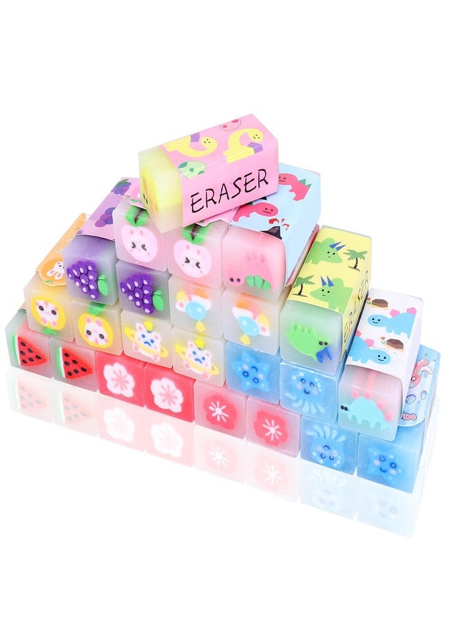 DODHEG 24 Pcs Eraser Fruit Eraser for Articles Prizes Gifts Party Favors - Image 1