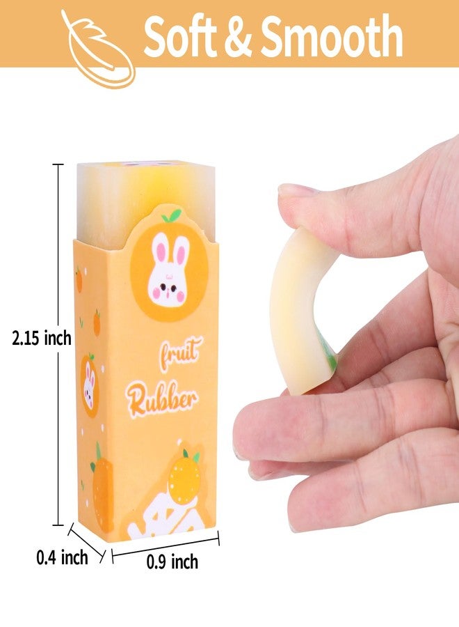 DODHEG 24 Pcs Eraser Fruit Eraser for Articles Prizes Gifts Party Favors - Image 2