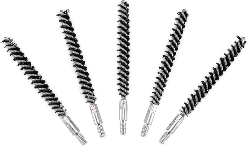 BOOSTEADY 5 Pcs Nylon Bristle Bore Gun Cleaning Brush for Pistol, 50 Professional Square Patches, .260/6.5MM, .17, .22, .357/9MM, .40, .45, .30 Caliber - Image 2