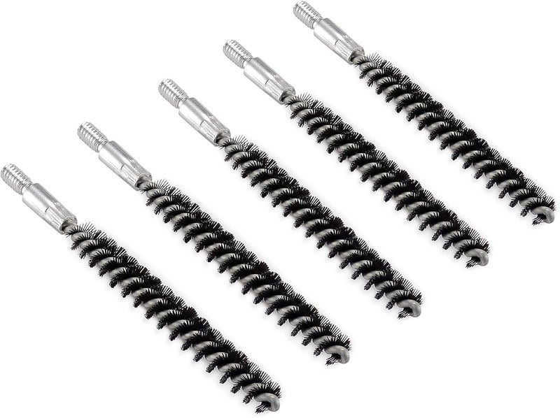 BOOSTEADY 5 Pcs Nylon Bristle Bore Gun Cleaning Brush for Pistol, 50 Professional Square Patches, .260/6.5MM, .17, .22, .357/9MM, .40, .45, .30 Caliber - Image 1