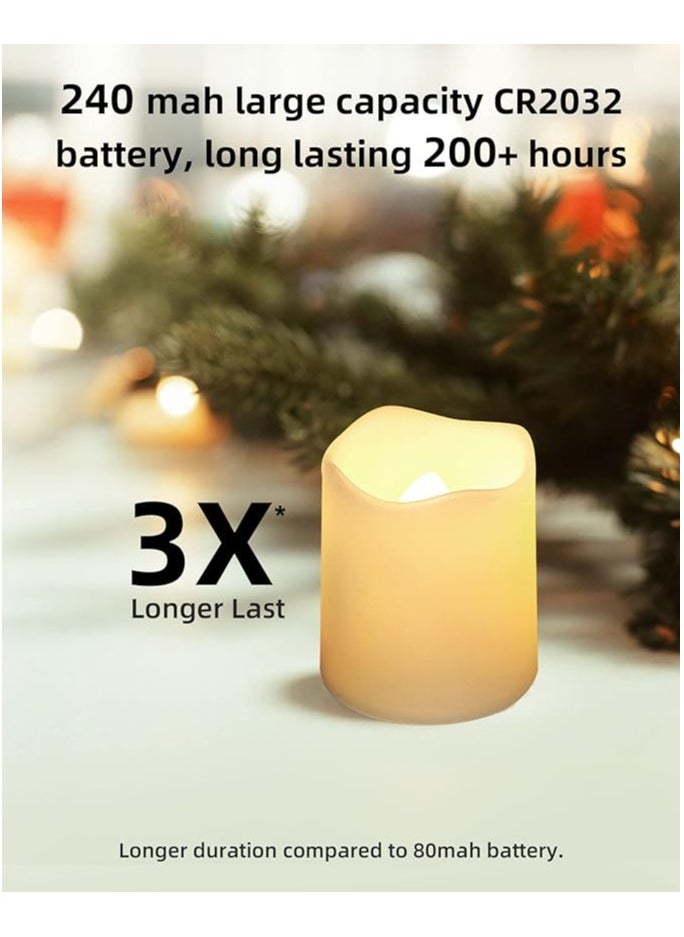 Generic Shymery Flameless Votive Candles,Flameless Flickering Electric Fake Candle,24 Pack 200+Hour Battery Operated Led Tea Lights In Warm White For Wedding,Table,Festival,Halloween,Christmas Decorations  - Image 3