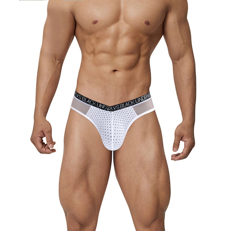 ORLVS Men's Transparent Mesh V-Waist Low-Rise Briefs - Image 2