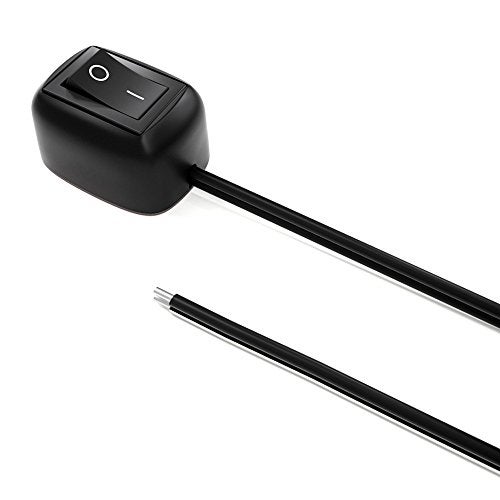 Jtron Car DIY Switch Water Drop Shape Button Switches Off/ON DC 12V for Fog Lights, DRL,LED Light Bar, etc （Cable:78.7" in - Image 1