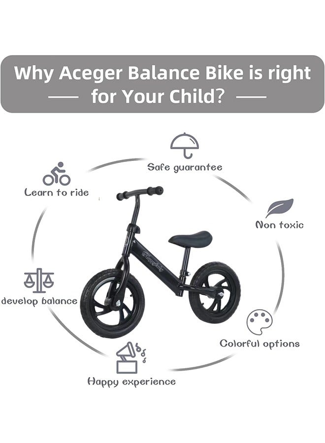 Toddler Balance Bike 2 Year Old, 12 inch Balance Bicycle for Kids 24 Months to 6 Years, Push Bicycle with Footrest, Adjustable Seat Training Bike Gift Bike for 2-6 Boys Girls  - Image 3