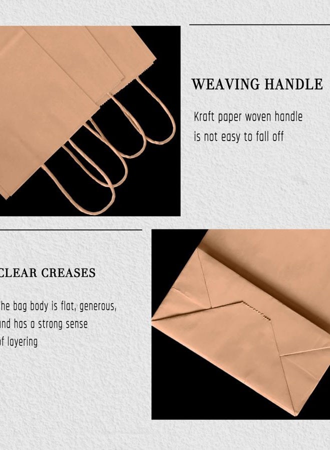 Bakepacker 26-Pack Small Size Gift Paper Bags with Handles Bulk 8.3"x6"x3.15" Brown Party Kraft Shopping Bags - Image 3