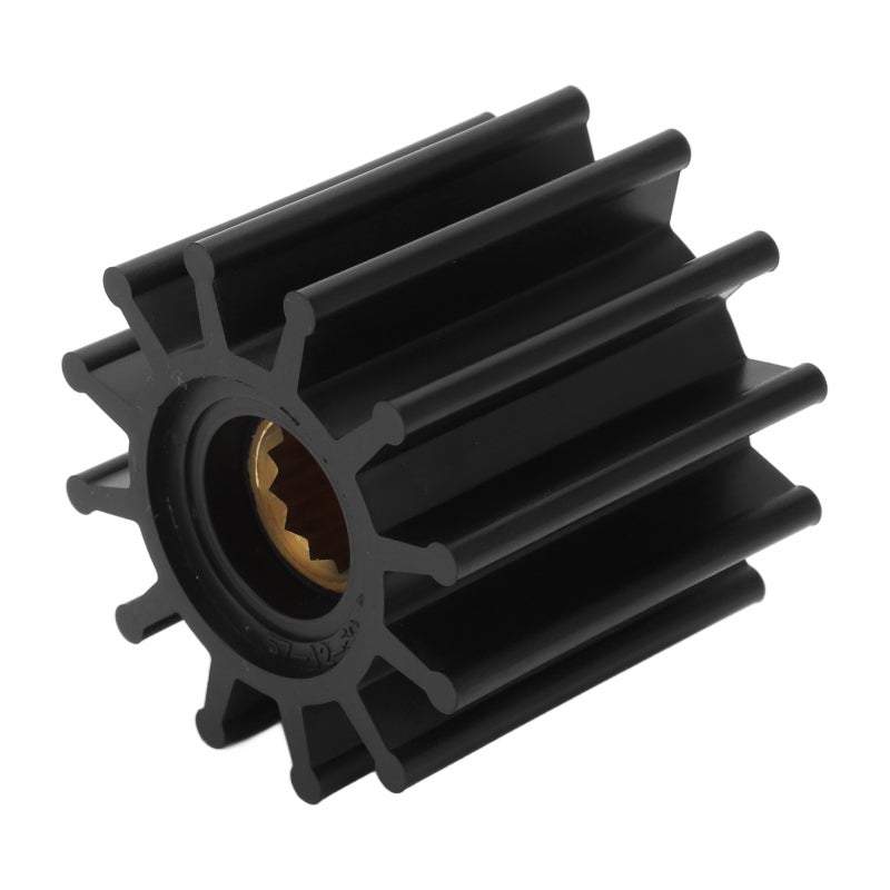 Water Pump Impeller: 12 Blades Copper & Rubber Material - High Wear Resistant Marine Impeller Replacement for GM 454, Ford 351 Marine Engine Cooling, Water Transfer, Bilge Water Pumping - Image 4