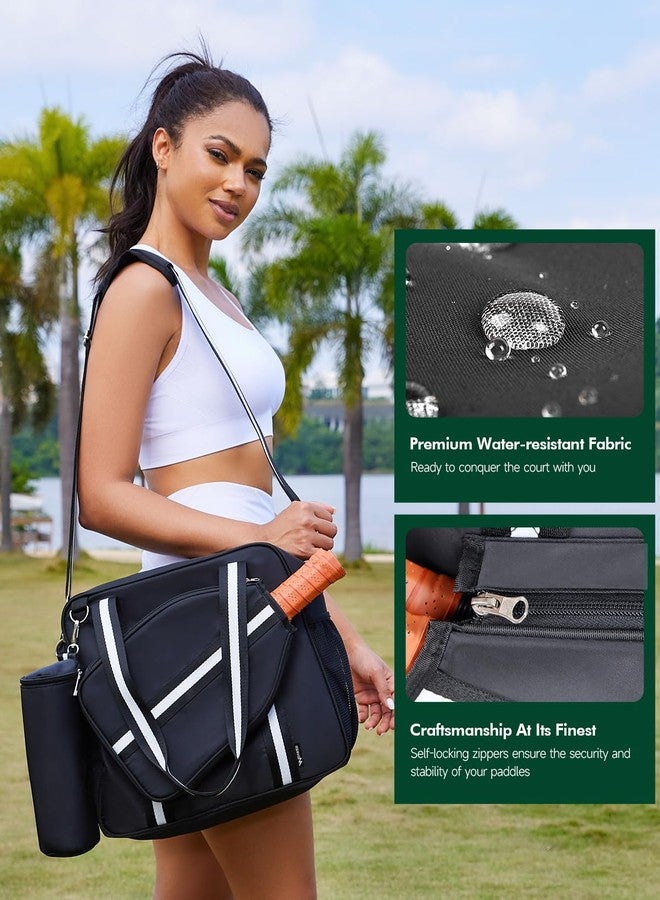 Movker Pickleball Tote Bag for Women Men with Racket Cover Pocket External Ball Bag and Adjustable Shoulder Strap Fence Hook - Image 5