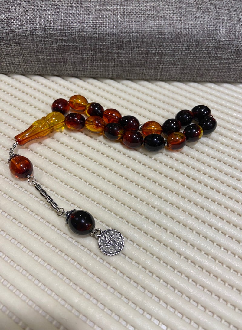 سبحة رجالية من الفاتوران عدد الخرز 17 ومقاس الخرز 13.5mm*15.5mm - Image 5