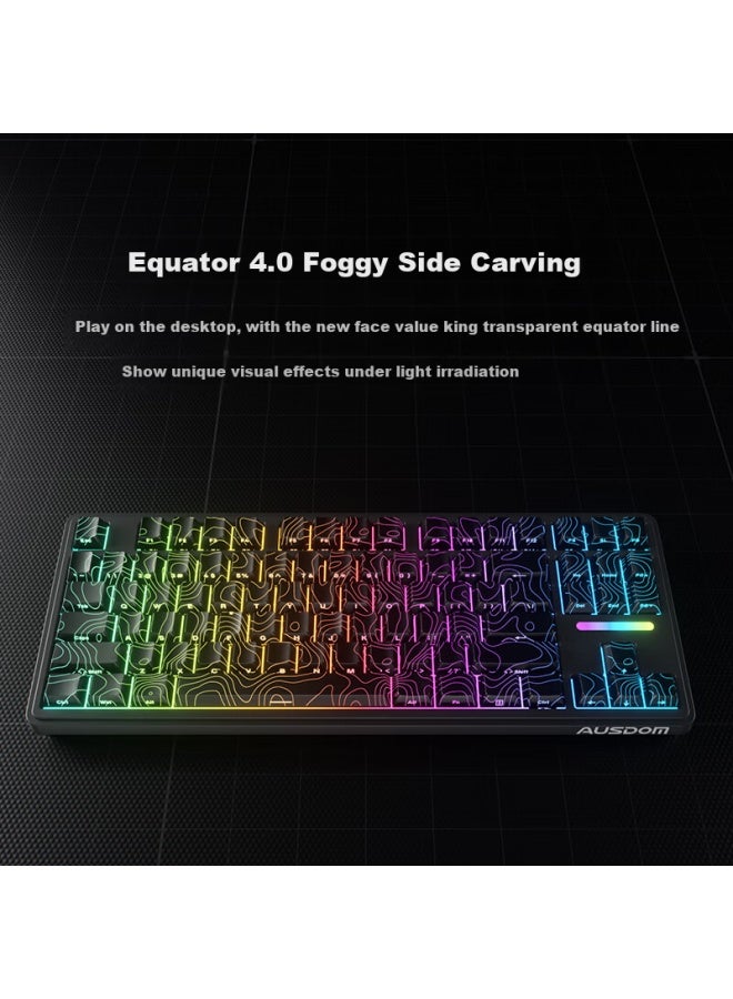 Ausdom H87 Mechanical Keyboard With High-line Wireless Bluetooth Wired Three-mode Gasket Customization 6-layer Filling Gaming E-sports Office Home Computer 10000mah High-speed Silver Axis - Image 3