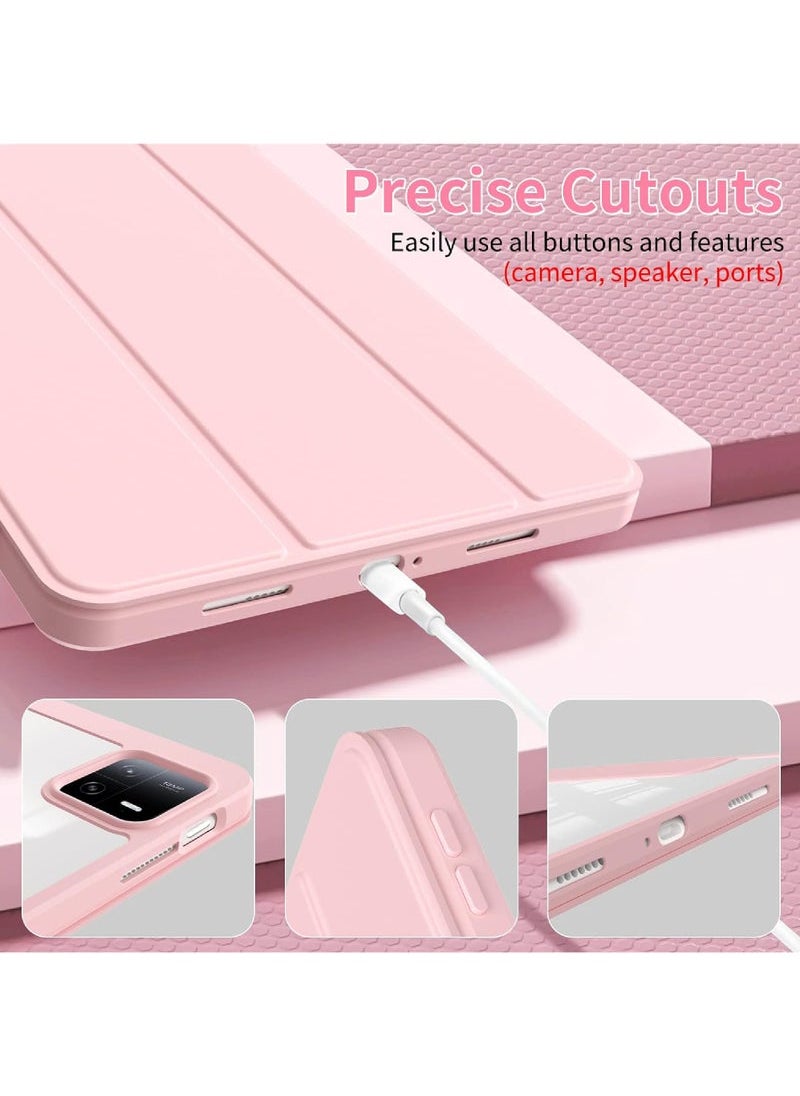 Generic - Pad 6/Pad 6 Pro Case 11.0 inch Auto Wake & Sleep Slim Trifold Stand Case Cover with Pencil Holder Clear Trasparent Back Shell Csae for Xiaomi Pad 6 - Image 1