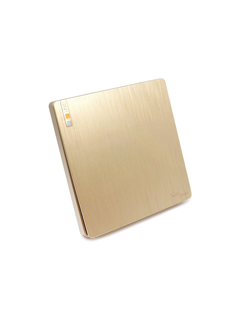 Happy Light Electric wall switch single button tripartite line, golden piano design - Image 1