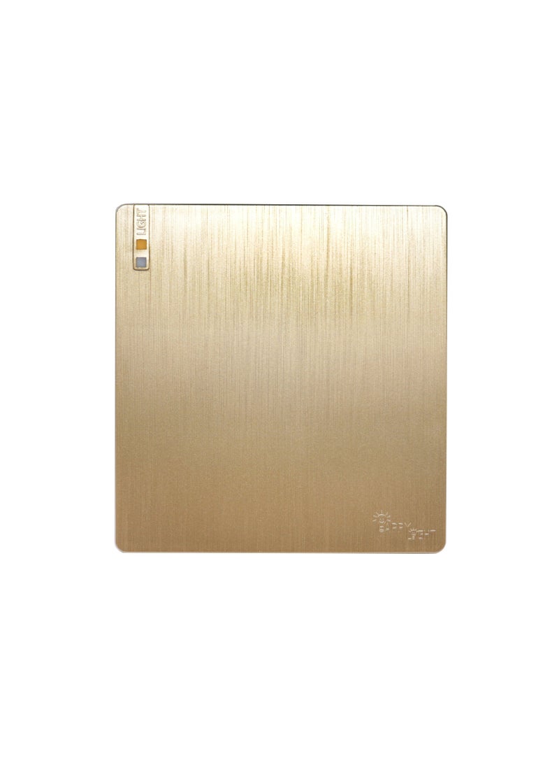 Happy Light Electric wall switch single button tripartite line, golden piano design - Image 5