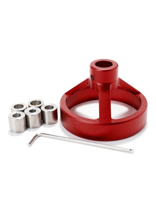 NIBEMINENT 7-Piece 90-Degree Drilling Locator Set Red/Silver - Image 1