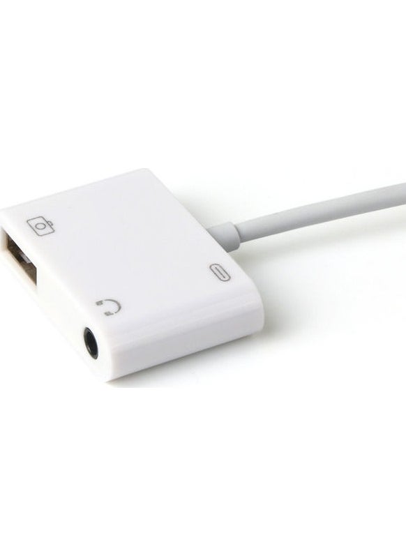 iPhone Lightning 3.5 mm Headphone and USB 3.0 Camera Hub Adapter