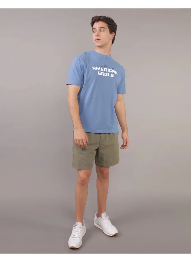 امريكان ايجل Logo Detail Crew Neck T-Shirt