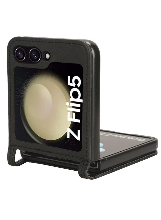 S-TOP Case For Samsung Galaxy Z Flip5 Magnetic Buckle Retro Texture Leather Phone Case - Image 3