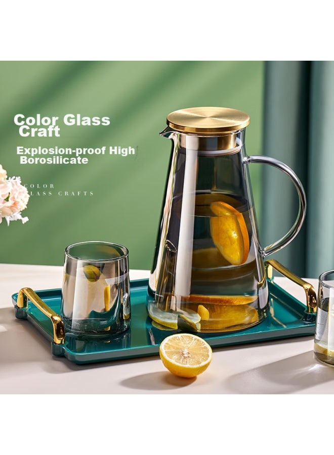 Gianxi Large Capacity Cold Water Pitcher, Heat-resistant High Borosilicate Glass Pitcher For Home Use, Single Pitcher Holiday Gift, 1.8l - Image 5
