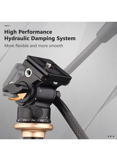 ANDOER Compact Camera Video Fluid Head Pan Tilt Tripod Head Panorama Ballhead Tripod Mount Aluminum Alloy 1/4 Inch Screw 10kg/22lbs Load Capacity with Detachable Handle 2pcs Quick Release Plate  - Image 4