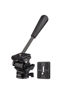 ANDOER Compact Camera Video Fluid Head Pan Tilt Tripod Head Panorama Ballhead Tripod Mount Aluminum Alloy 1/4 Inch Screw 10kg/22lbs Load Capacity with Detachable Handle 2pcs Quick Release Plate  - Image 5