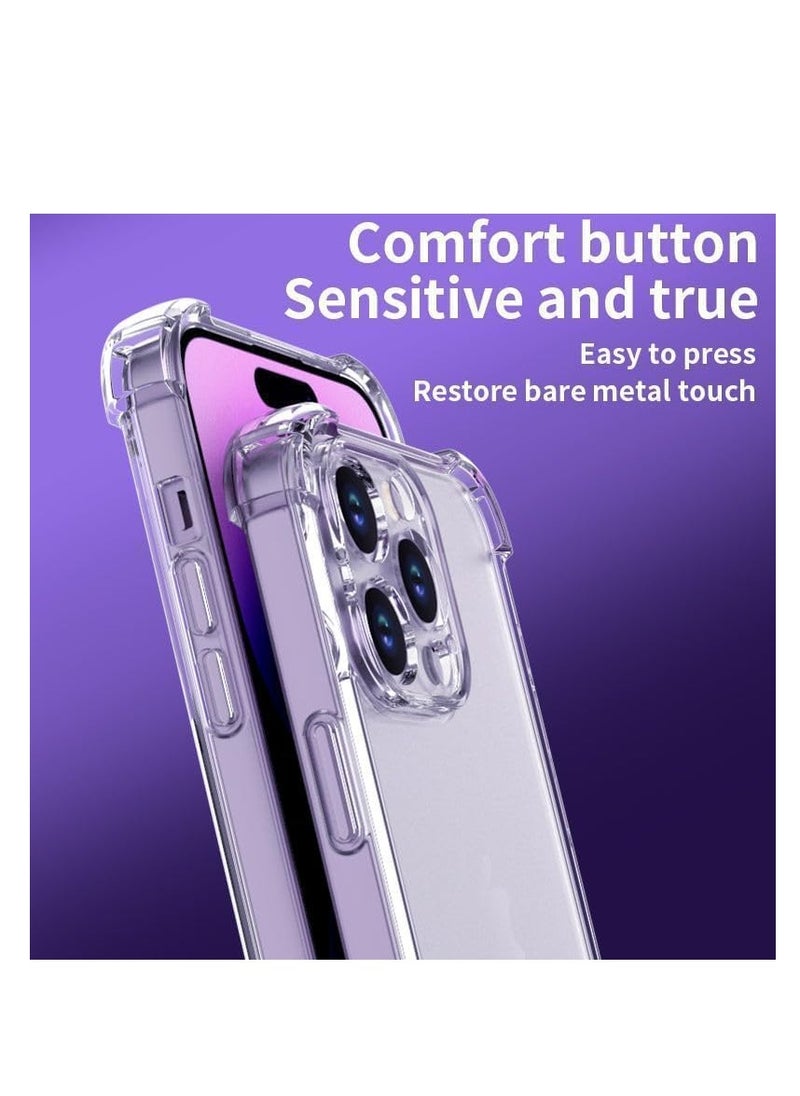 Shockproof Back Cover Case for Best Camera Protection Compatible with iPhone 15 Pro Shockproof Case with Reinforced Edges by Grabst (for iPhone 15 Pro), Silicone, Clear