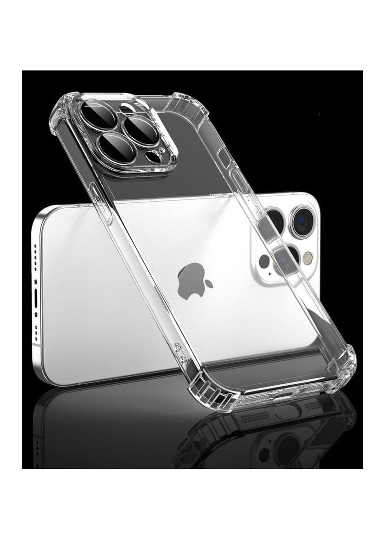 Shockproof Back Cover Case for Best Camera Protection Compatible with iPhone 15 Pro Shockproof Case with Reinforced Edges by Grabst (for iPhone 15 Pro), Silicone, Clear