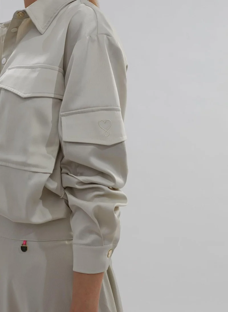 Lola Casademunt Satin overshirt