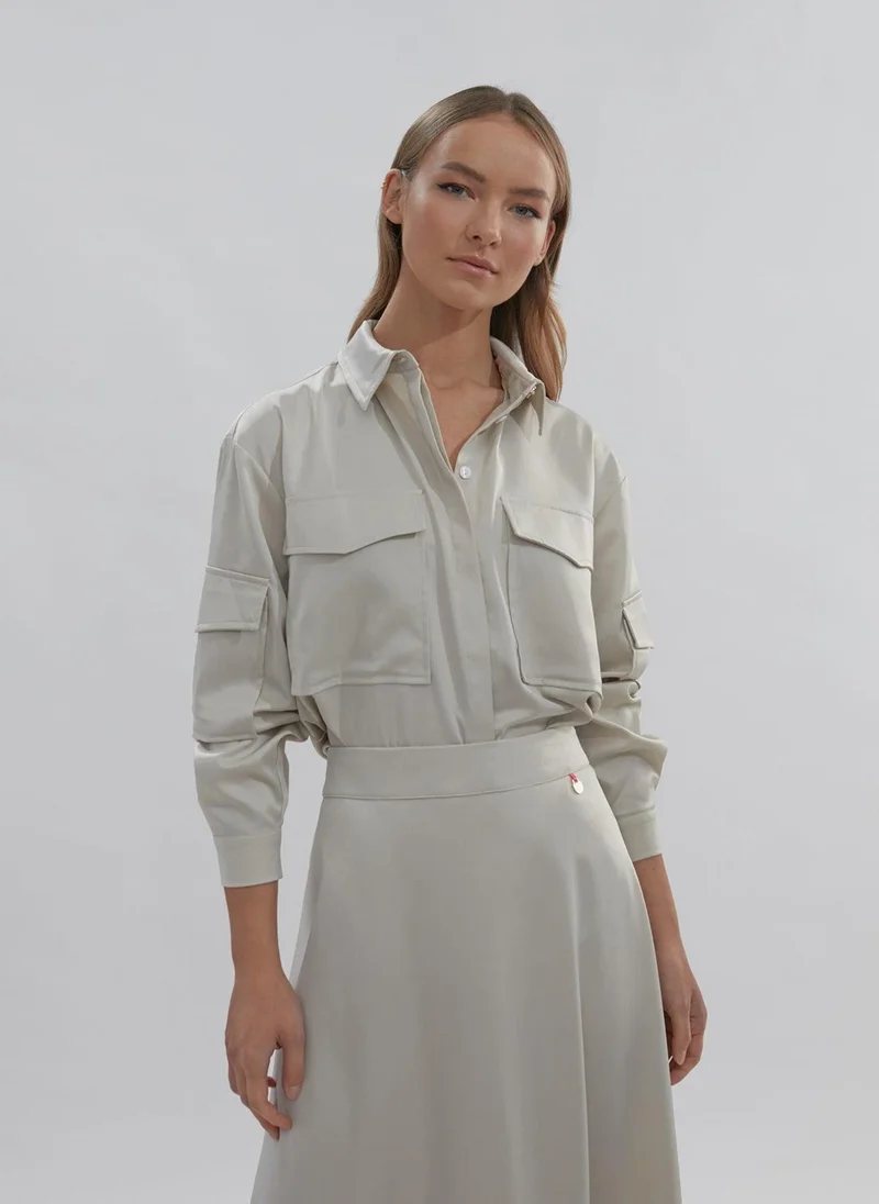 Lola Casademunt Satin overshirt