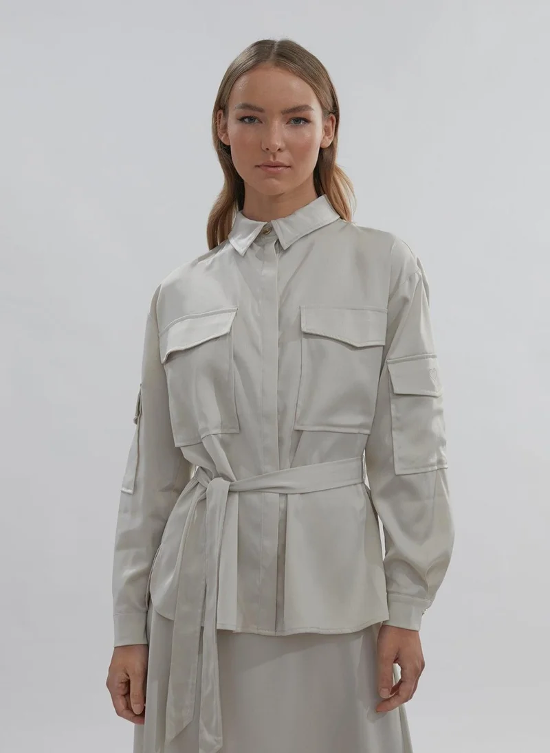 Lola Casademunt Satin overshirt