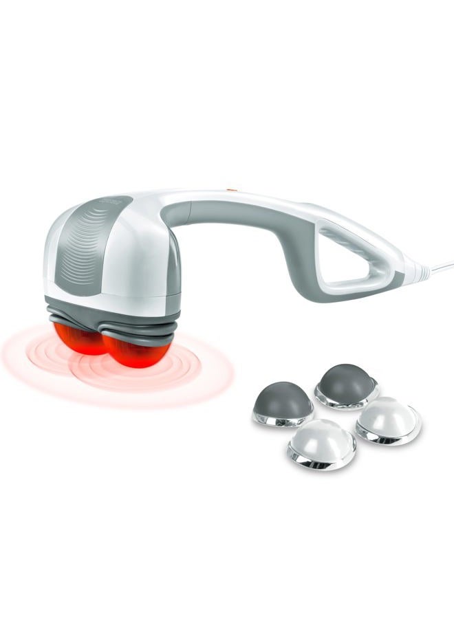 HoMedics مدلك ظهر - مدلك تلقائي حراري للظهر والجسم والرقبة مع رؤوس دوارة مزدوجة، عقد قابلة للتبديل، للكتفين والساقين والقدمين، أبيض - Image 1