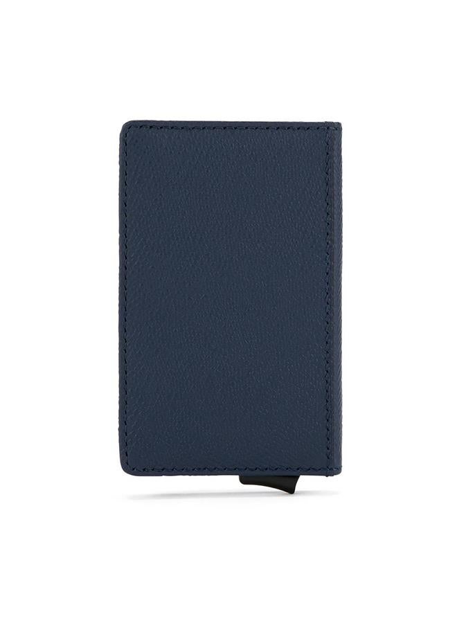 Riblor Pietro Italian Leather Popup Card Holder Navy Blue - Image 4
