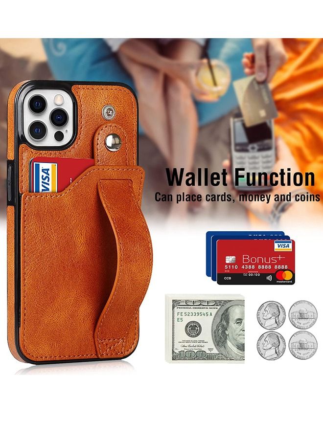 GROIC Iphone 14 Pro Max Case 6.7 Inch, Luxury Leather Wallet Style Business Case, Scratch Resistant, Shock Resistant Strap Wrist Strap Card Slot Iphone 14 Pro Max Phone Leather Case - Image 2