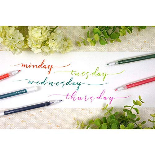 Kuretake Karappo Pen, Fine Brush tip 5pcs set, Empty refillable ink pen, for lettering, calligraphy, illustration, drawing, Made in Japan - Image 4