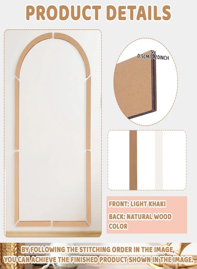 Feifeiya Camel Blush Large Magnetic Arch Wall Decal with Wooden Frame 39.3"x17.5" Arch Magnetic Chalkboard Self Adhesive Wall Board Sticker with 36 Magnet Letters Chalk Board Wallpaper Roll - Image 2