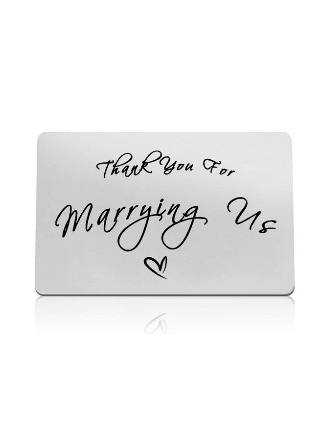 Dabihu Wedding Officiant Gift Wedding Officiant Thank You Gift Engraved Wallet Card Gift Thank You For Marrying Us Appreciation Gift Marriage Officiant Pastor Priest Deacon Gift From Bride And Groom  - Image 1
